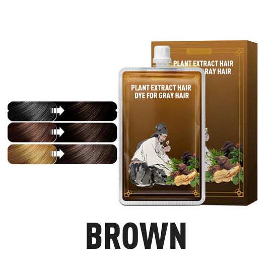 Växtekstrakt hårfärgning för grått hår