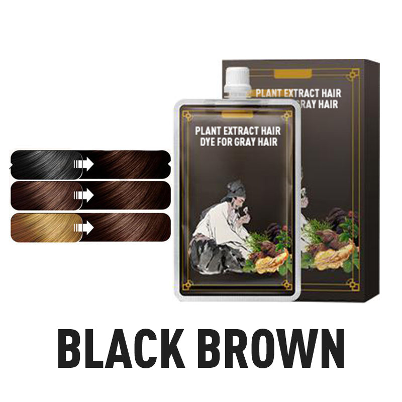 Växtekstrakt hårfärgning för grått hår
