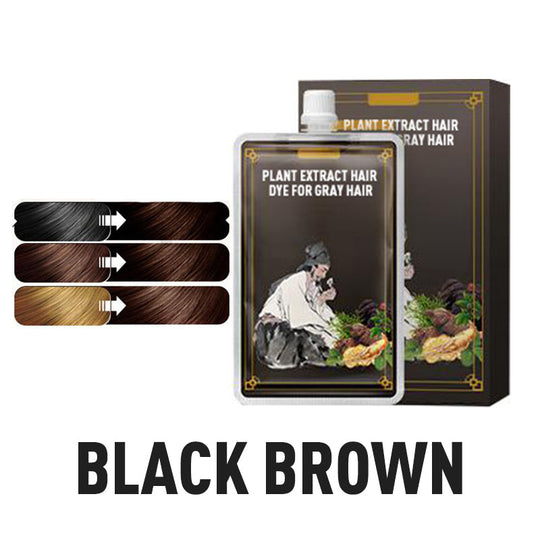 Växtekstrakt hårfärgning för grått hår
