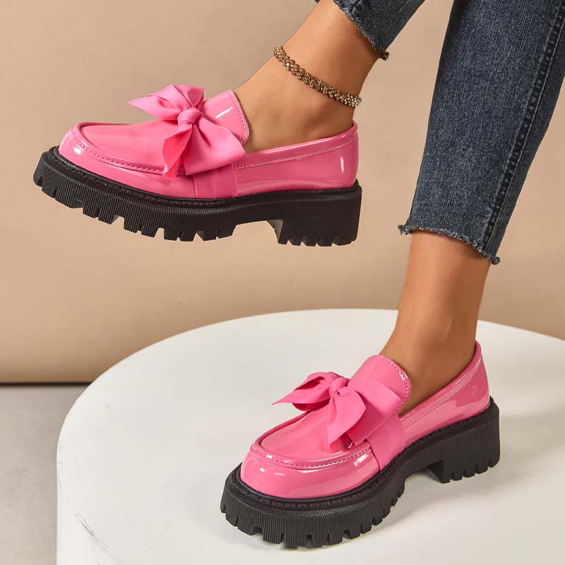 💗LAST DAY - PROMOTION💗Chic Sweet Platform Loafers with Bow