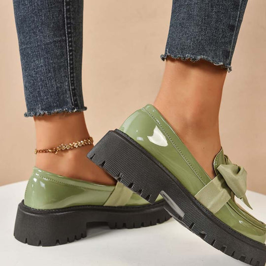 💗LAST DAY - PROMOTION💗Chic Sweet Platform Loafers with Bow