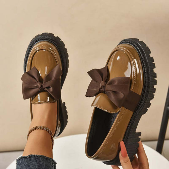 💗LAST DAY - PROMOTION💗Chic Sweet Platform Loafers with Bow
