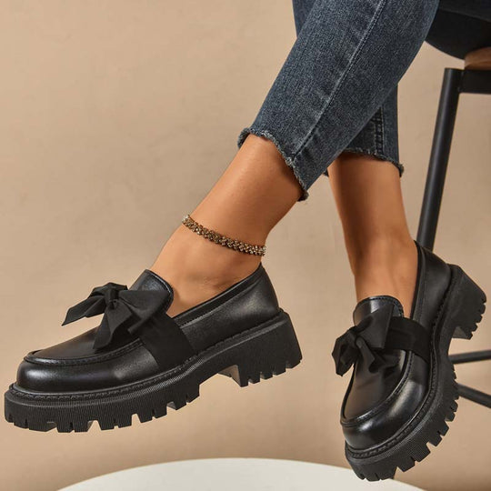💗LAST DAY - PROMOTION💗Chic Sweet Platform Loafers with Bow