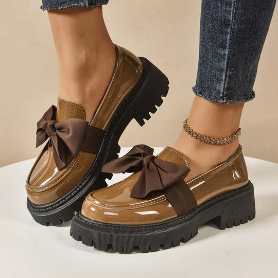 💗LAST DAY - PROMOTION💗Chic Sweet Platform Loafers with Bow