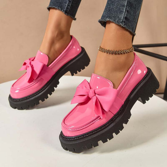 💗LAST DAY - PROMOTION💗Chic Sweet Platform Loafers with Bow