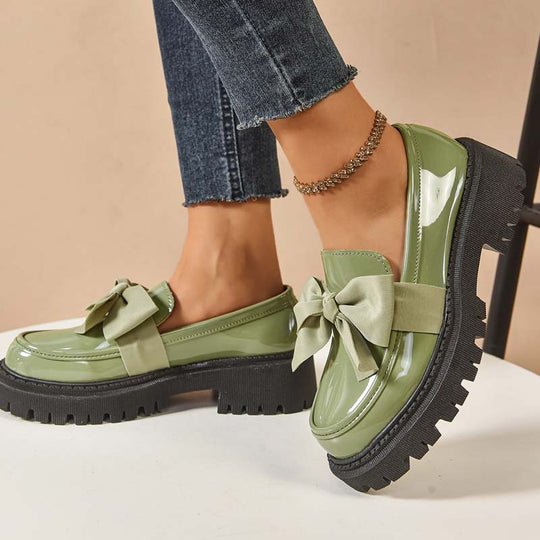 💗LAST DAY - PROMOTION💗Chic Sweet Platform Loafers with Bow