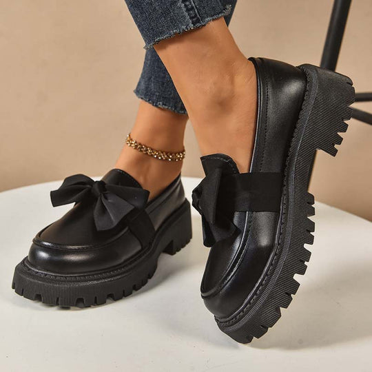 💗LAST DAY - PROMOTION💗Chic Sweet Platform Loafers with Bow