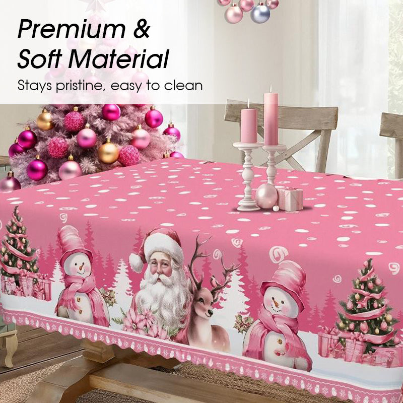 Joyful Festive Classic Christmas Tablecloth