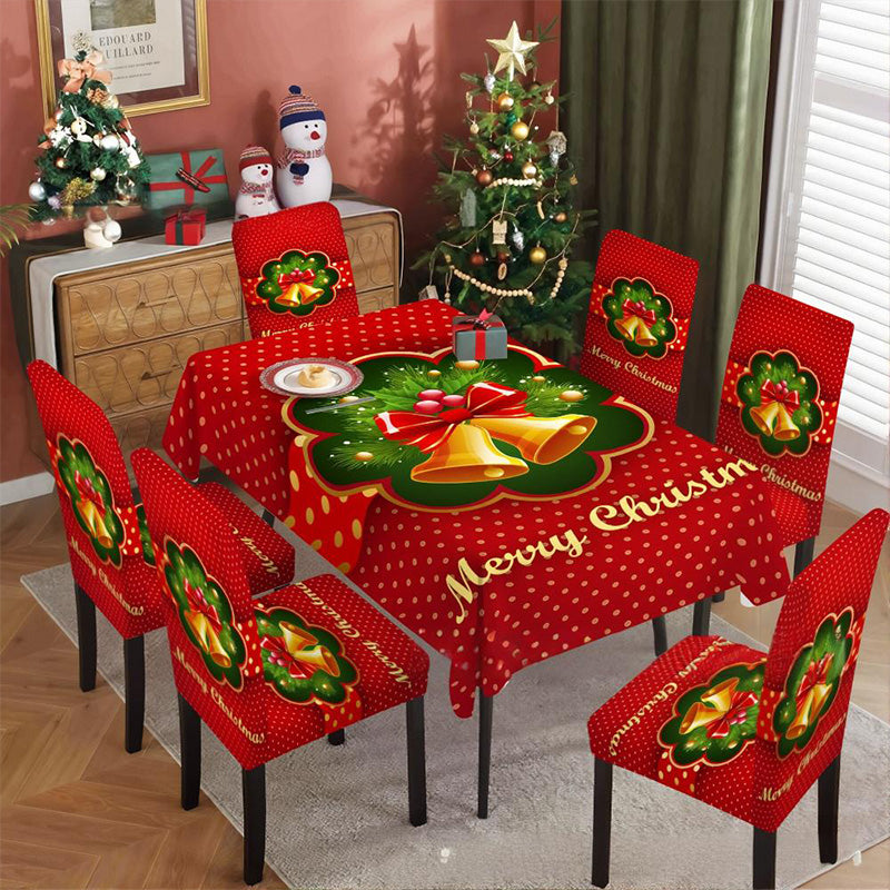 Joyful Festive Classic Christmas Tablecloth