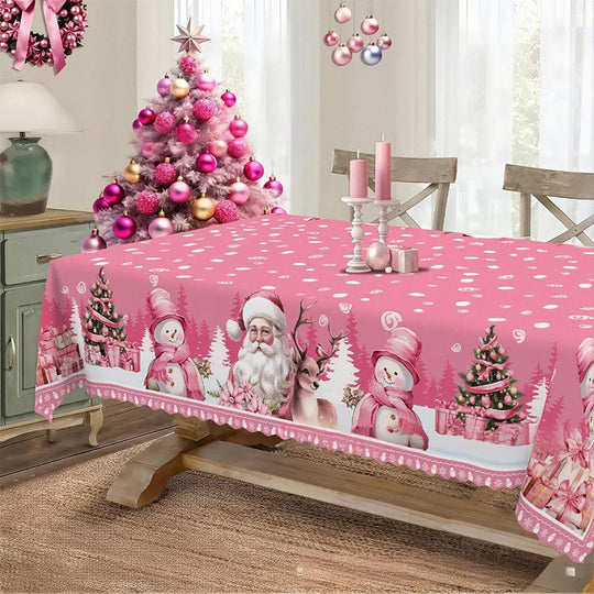 Joyful Festive Classic Christmas Tablecloth