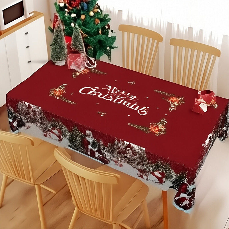 Joyful Festive Classic Christmas Tablecloth