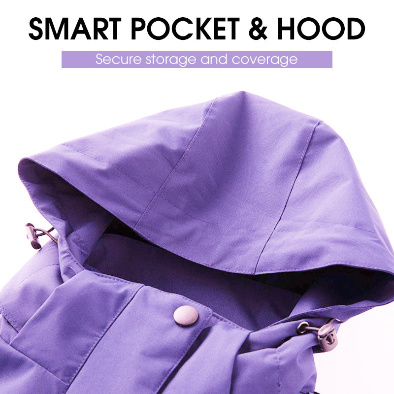 📢60% RABATT!!!⏰Dam 3-i-1-utomhusjacka med trippelskydd och flerfärgad design