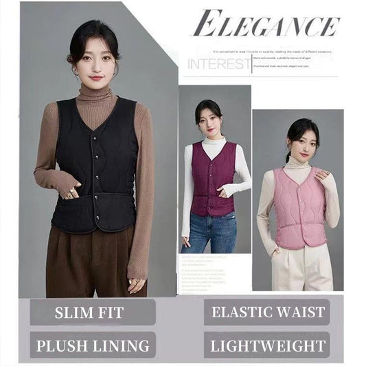 Slim Fit Quilted Vest for Women