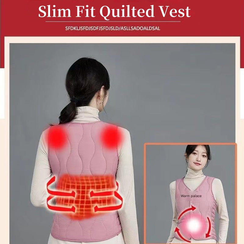 Slim Fit Quilted Vest for Women