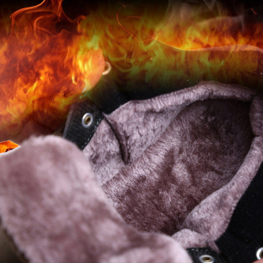 Zapatos de sendeirismo ao aire libre unisex con forro de felpa