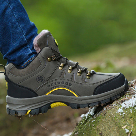 Zapatos de sendeirismo ao aire libre unisex con forro de felpa