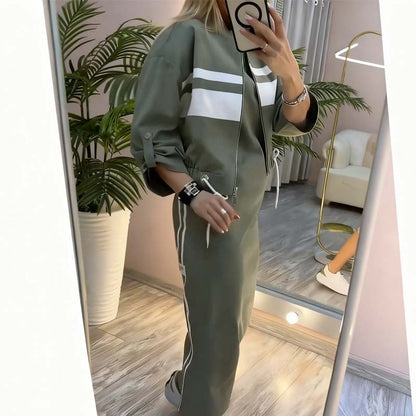 ❄️LAST DAY PROMOTION - 50%OFF 💖 Women's Stand Collar Jacket & Dress Set
