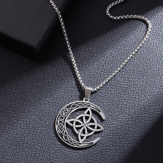🔥 LAST DAY PROMOTION - 50%OFF 🔥 Celtic Moon Pendant Necklace