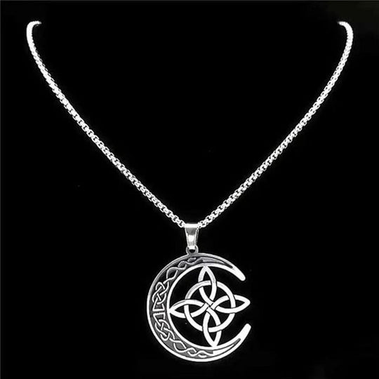 🔥 LAST DAY PROMOTION - 50%OFF 🔥 Celtic Moon Pendant Necklace