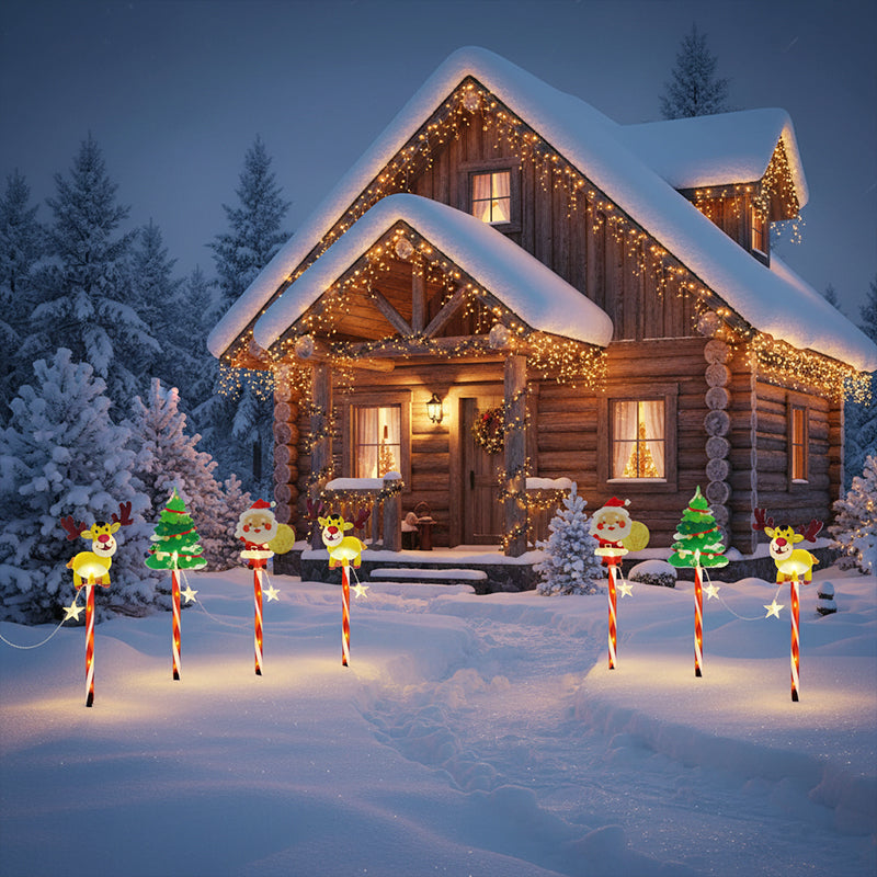 🎄Warm Glow Festive Garden Stake Lights