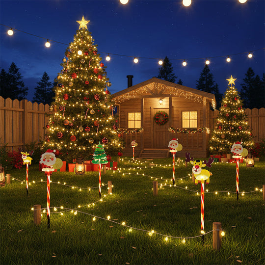 🎄Warm Glow Festive Garden Stake Lights
