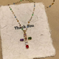 Collares con colgantes de cruz de strass de cores