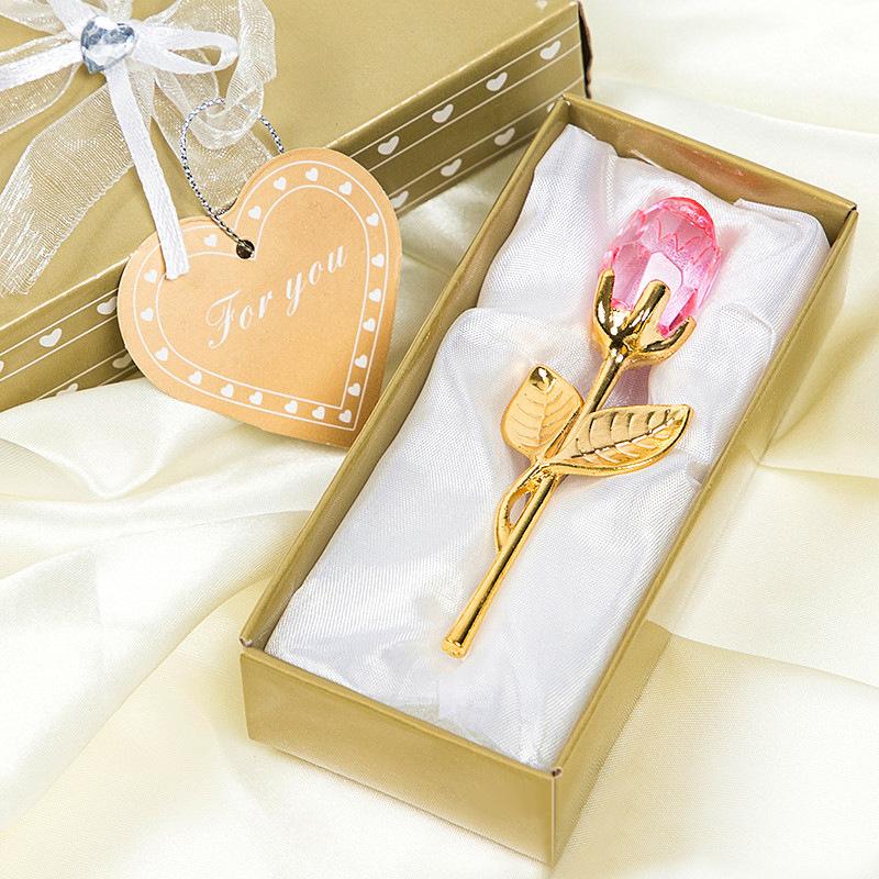 Rosa di cristallo in metallo con amore eterno, regalo senza tempo per San Valentino, festa della mamma, compleanni e anniversari, resistente all'acqua & Decorazione regalo personalizzata con design in cristallo resistente per matrimonio