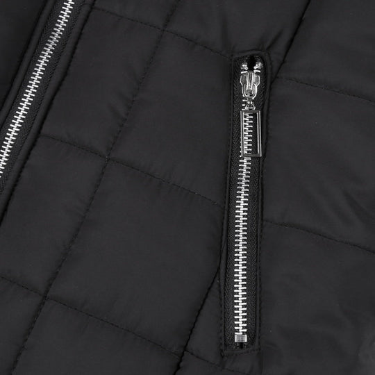 Women's Hooded Mid-Length Winter Coat with Plush Lining