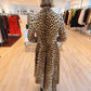 Women’s Eye-Catching Leopard Print Long Coat