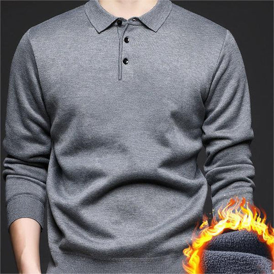 Choix de cadeau : pull épais rembourré à revers pour homme.