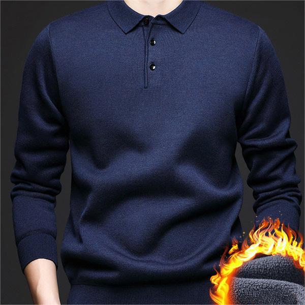 Choix de cadeau : pull épais rembourré à revers pour homme.