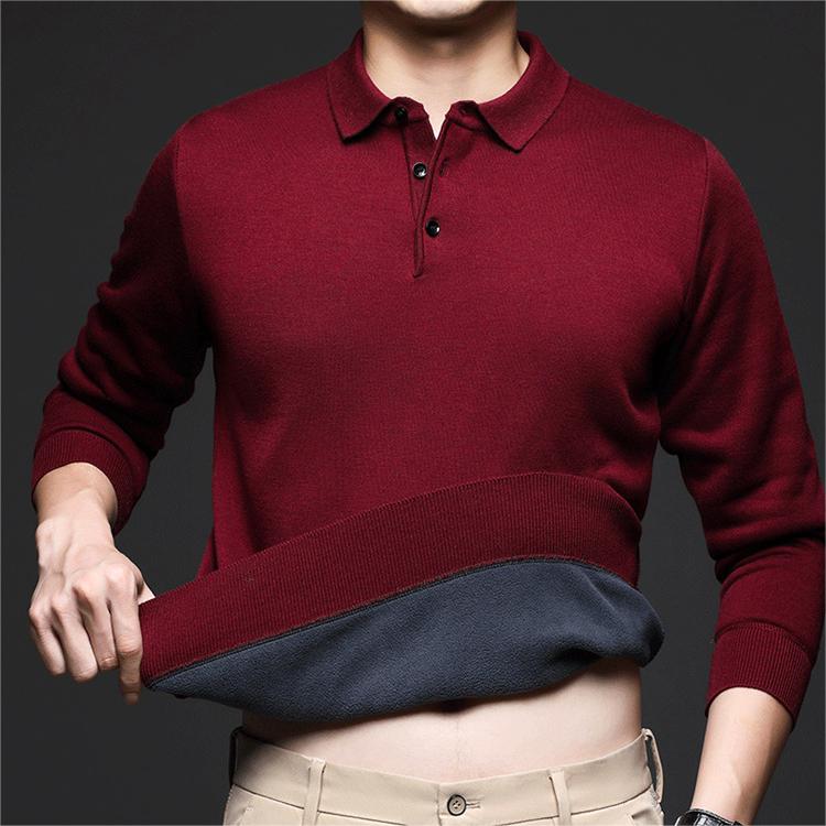 Choix de cadeau : pull épais rembourré à revers pour homme.