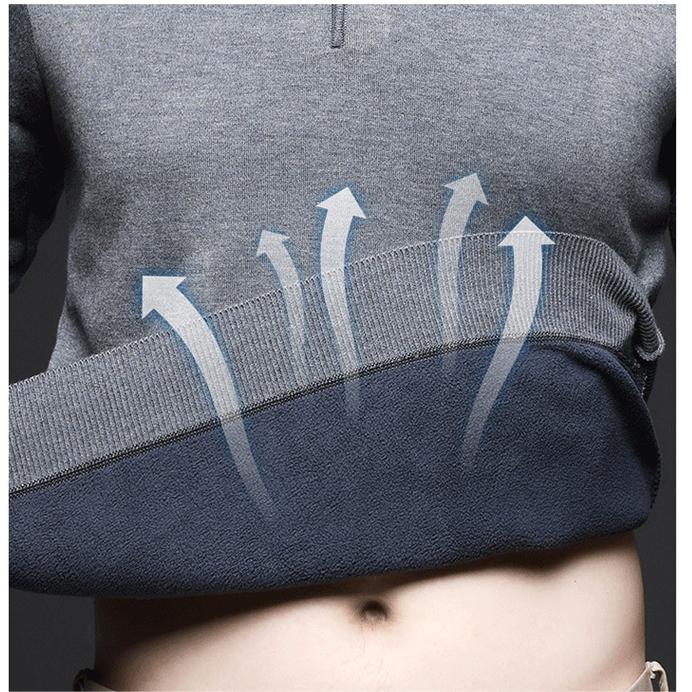 Choix de cadeau : pull épais rembourré à revers pour homme.