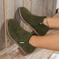 Women's Side Zipper Low Heel Ankle Boots