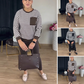 Women's Striped Top & Solid Pants Set