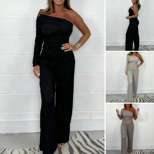 ❄️SISTE DAGS KAMPANJE - 50 % RABATT 💖 Stilig topp for kvinner & 2-delt sett med vide benbukser