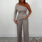 ❄️LAST DAY PROMOTION - 50%OFF 💖 Women’s Stylish Top & Wide Leg Pants 2-Piece Set