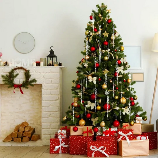 12PCS Glittering Christmas Tree Icicle Decorations