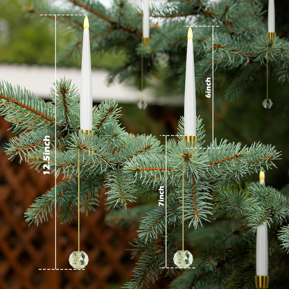 🎁Early Christmas Promotion - 50% OFF🎄Christmas Tree Led Candles with Clear Crystal Ball Hook