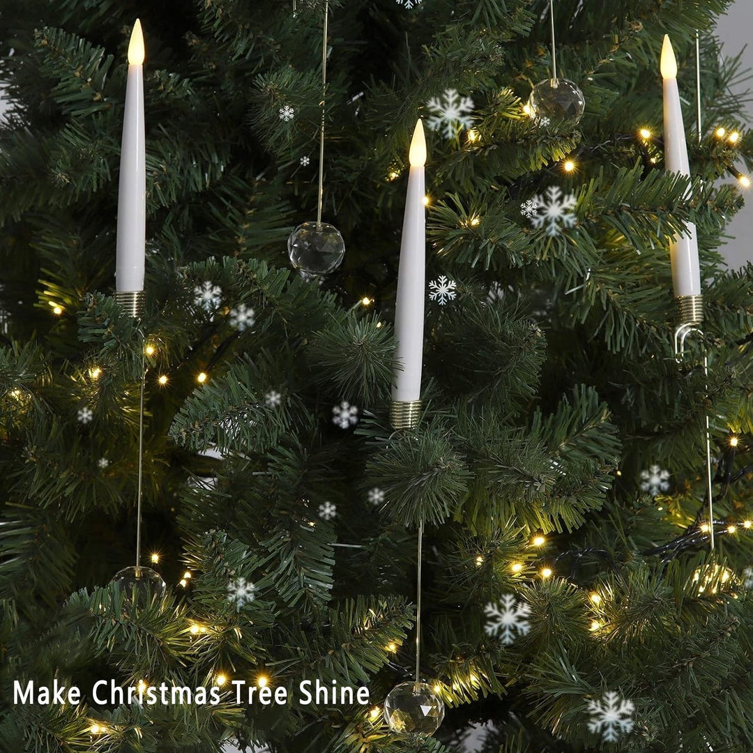 🎁Early Christmas Promotion - 50% OFF🎄Christmas Tree Led Candles with Clear Crystal Ball Hook