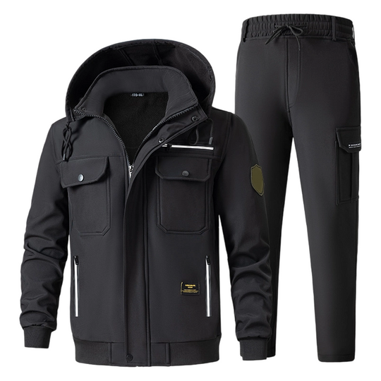 Men's Insulated Windproof Jacket & Pants Set