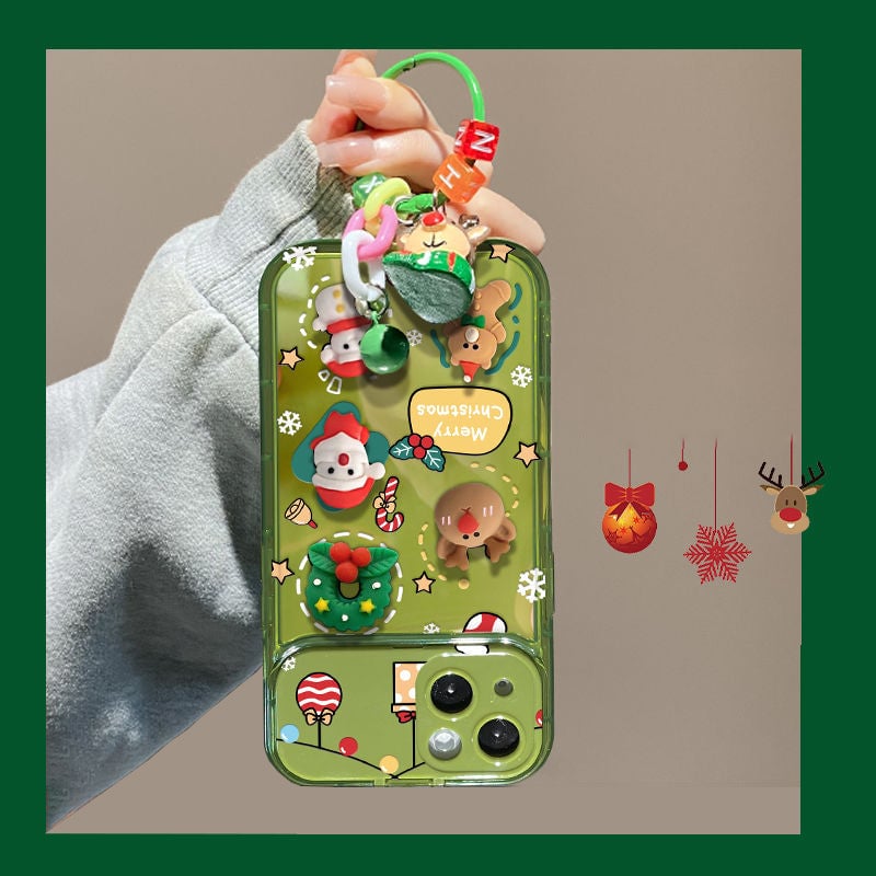 🎄Christmas Hot Sale 50% OFF🔥Christmas Tree Pendant Flip Mirror Case Cover For Phone🎅