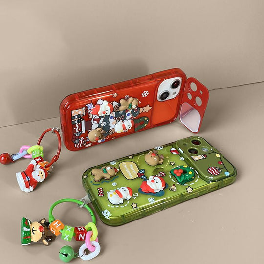 🎄Christmas Hot Sale 50% OFF🔥Christmas Tree Pendant Flip Mirror Case Cover For Phone🎅