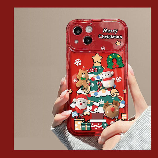 🎄Christmas Hot Sale 50% OFF🔥Christmas Tree Pendant Flip Mirror Case Cover For Phone🎅