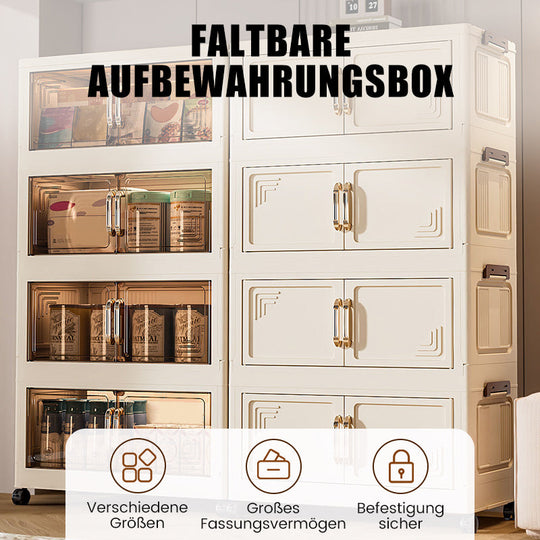 🔥 50% OFF! ✨ Foldable Storage Box with Lid – 1–5 Layers, Wheels & Magnetic Door | Stackable Organizer for Kitchen, Bathroom & Bedroom 🗄️