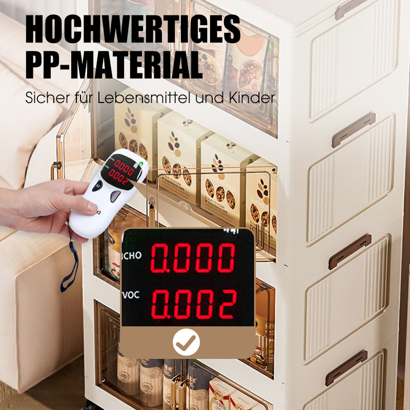 🔥 50% OFF! ✨ Foldable Storage Box with Lid – 1–5 Layers, Wheels & Magnetic Door | Stackable Organizer for Kitchen, Bathroom & Bedroom 🗄️