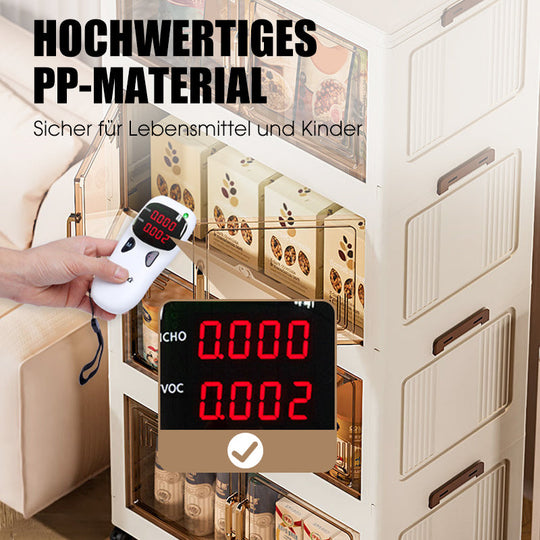 🔥 50% OFF! ✨ Foldable Storage Box with Lid – 1–5 Layers, Wheels & Magnetic Door | Stackable Organizer for Kitchen, Bathroom & Bedroom 🗄️