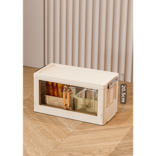 🔥 50% OFF! ✨ Foldable Storage Box with Lid – 1–5 Layers, Wheels & Magnetic Door | Stackable Organizer for Kitchen, Bathroom & Bedroom 🗄️