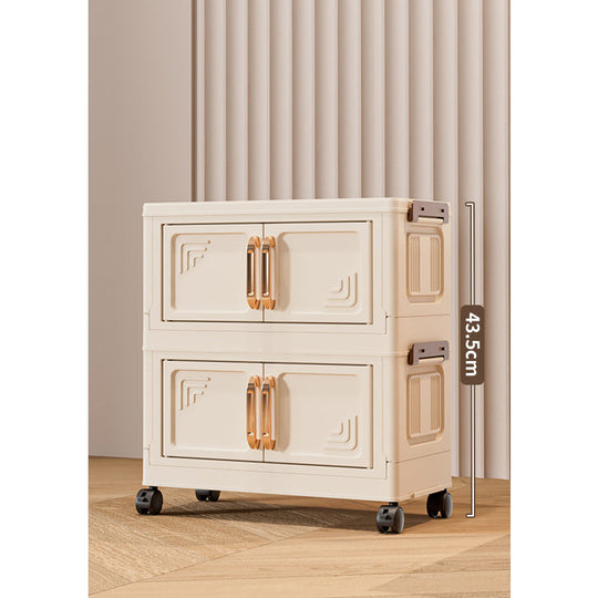 🔥 50% OFF! ✨ Foldable Storage Box with Lid – 1–5 Layers, Wheels & Magnetic Door | Stackable Organizer for Kitchen, Bathroom & Bedroom 🗄️