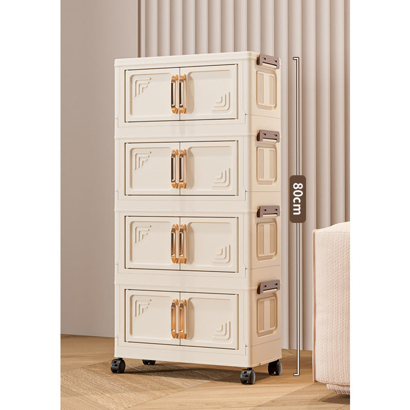 🔥 50% OFF! ✨ Foldable Storage Box with Lid – 1–5 Layers, Wheels & Magnetic Door | Stackable Organizer for Kitchen, Bathroom & Bedroom 🗄️